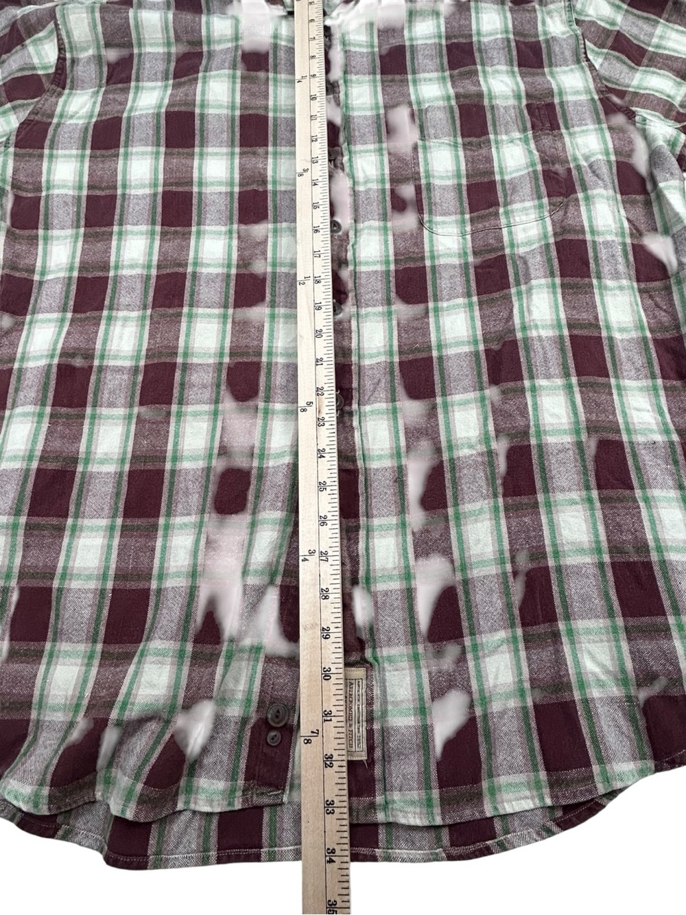Abercrombie & Fitch Upcycled Led Zeppelin Flannel Men’s XL Brown, Beige Cotton - Picture 6 of 10
